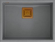 QUADRON Sudoper David 50, nano PVD, srebrno sivi/bakar