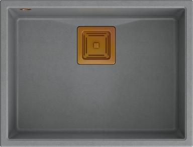 QUADRON Sudoper David 50, nano PVD, srebrno sivi/bakar