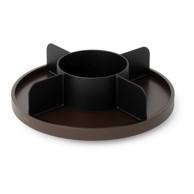 UMBRA Crni drveni kupaonski organizator za kozmetiku/okretni Bellwood