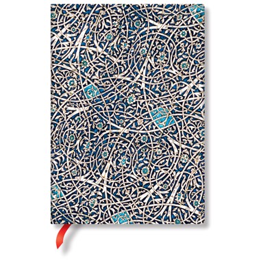 PAPERBLANKS Notes midi, 13 × 18 cm, crte, 88 listova, bez zatvaranja, Granada Turquoise Flexis (FB8216-3)