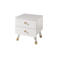 VIPACK Bijeli dječji noćni ormarić od borovine Billy