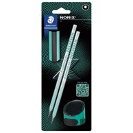 STAEDTLER Olovka grafitna HB Norix, 2 kom + gumica + šiljilo, plava