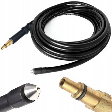 ROSFIX Crijevo za čišćenje kanalizacije 15 m, kompatibilno s Nilfisk, Lavor i Stihl, 160 bar, 60 °C