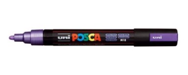 UNI POSCA Marker pc-5m, metallic ljubičasti