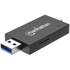 MANHATTAN Čitač kartica 102735 USB Type-A/Type-C, crno-prozirni