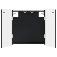 Kabinet za mete ZWOLLE, crna, 52,5 x 10,5 x 57,5 cm