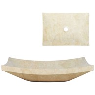Umivaonik 50 x 35 x 12 cm od mramora, krem