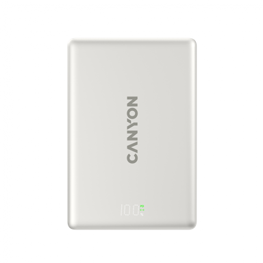 CANYON Power bank OnPower 511 CNS-CPB511G, 10000 mAh, 20 W, siva