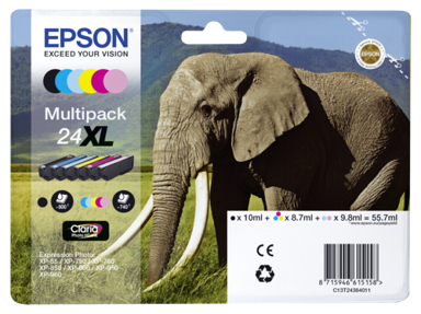 EPSON Tinta za printer Multipack XL Claria Photo HD BK/C/M/Y/LC/LM T 243 T 2438