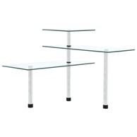 Kutne kuhinjske police s 3 razine od kaljenog stakla