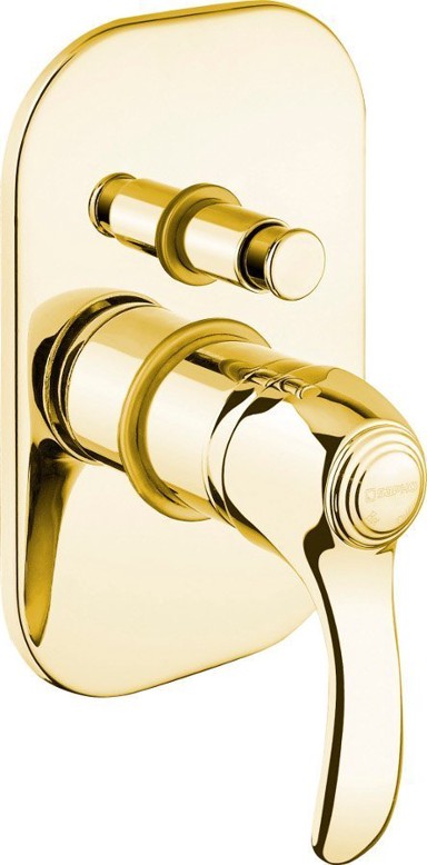 SAPHO Ugradbena tuš miješalica Kirké, 2 izlaza, zlatna, retro