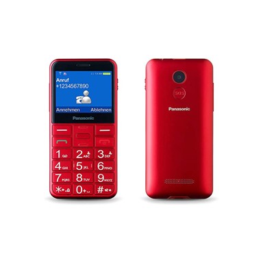 PANASONIC Klasični mobitel KX-TU155 EXRN, senior, crveni