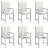 Jastuci za stolice 6 kom prošarano krem 100x50x4 cm tkanina