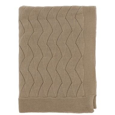  SÖDAHL Smeđa pletena deka, 130x170 cm, Gentle