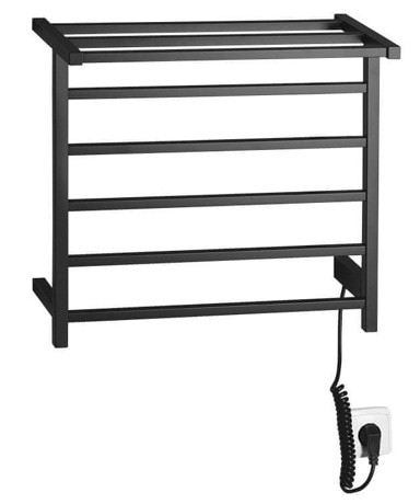 SAPHO Električni sušač ručnika ELZOR, 500 x 475 mm, 60 W, crni mat