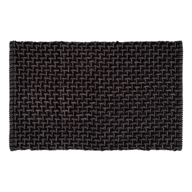 WENKO Antracitno siva tekstilna kupaonska prostirka 50x80 cm Ecoli