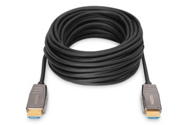 DIGITUS HDMI kabel 2.1 Ultra High Speed 8K60Hz UHD HDMI A/HDMI A M/M Hybrid Connection, 20m, crni