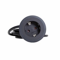 BACHMANN Ugradbena utičnica PIX 1x220V crna 2 m 926.001