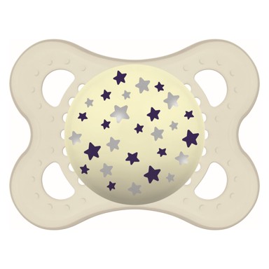 MAM Duda varalica Night, silikon, 2-6 mj, 2 kom, svijetli u tami