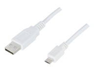 USB-A na micro USB kabel, 3 m, USB 2.0, bijeli