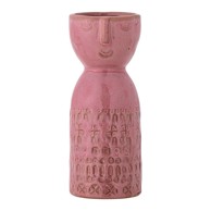 BLOOMINGVILLE Vaza ružičasta ručno izrađena od kamenine Embla, visina 14,5 cm