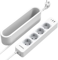 TESSAN Produžna utičnica TS-307-C, 4 utičnice, 2x USB-A, 1x USB-C