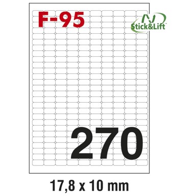 FORNAX Etikete ILK 17,8x10 mm odljepljive F-95 100 listova