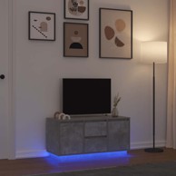 TV ormarić s LED svjetlima siva boja betona 100x41x50 cm