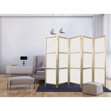 Japanski paravan Zvjezdana karta, nježna zviježđa u toplim tonovima, 225x172 cm