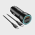 BLUE STAR Auto punjač, 30 W, PD, QC 3.0, AFC, s USB C konektorom i USB CC 60 W kabelom