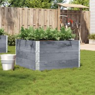 Vrtna sadilica siva 100x100 cm od masivne borovine