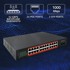 QOLTEC Mrežni preklopnik SWITCH, 24 x Gigabit Ethernet + 2 x SFP, crni