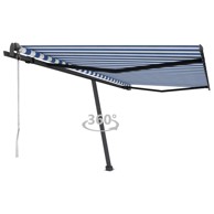 Samostojeća automatska tenda 405 x 350 cm plavo-bijela