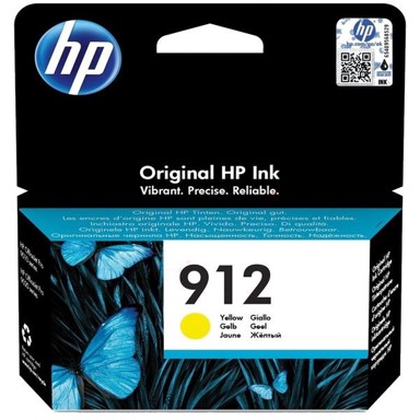 HP Tinta, 912, original, žuta