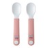 MEPAL Plastične dječje žlice u setu 2 kom Flowers & Butterflies, bijele/svijetlo ružičaste