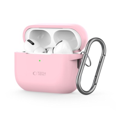 TECH-PROTECT Futrola Silicone Hook za Apple AirPods Pro 1/2, dusty pink