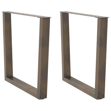 Noge za blagovaonski stol v-oblik od čelika, 2 kom, 90 x (72-73.3) cm, prirodna