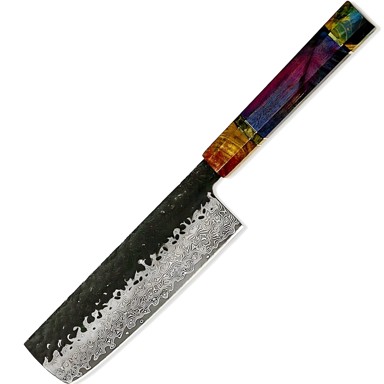 Damaskasti kuhinjski nož Se-37545 Nakiri Kp37545, višebojni