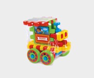 MARIOINEX Set Waffle kockica, lokomotiva, 18 kom