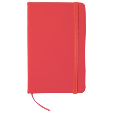 Notes A6, crte, 96 listova, šamoa, s gumicom, crveni