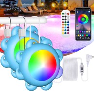 NIKCORP LED rasvjeta za bazen, RGB podvodno svjetlo s daljinskim upravljačem i aplikacijom, IP68, kabel 10 m, 160000 boja