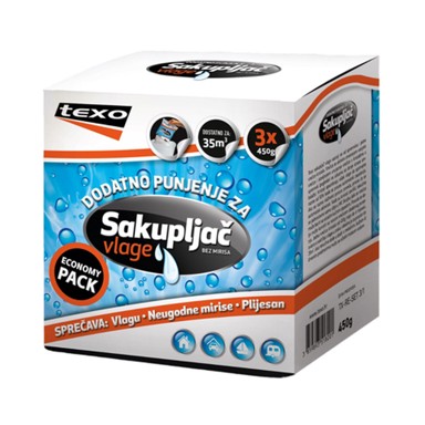 TEXO Sakupljač vlage refill economy pack set 3/1, 3x450g