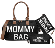 MXM Torba za roditelje Mommy bag - crna, set 3 kom