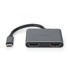 NEDIS USB C adapter USB 3 2 gen 1 USB C muški 2x HDMI 4K 30Hz 0 10 m okrugli niklani PVC crni kutija