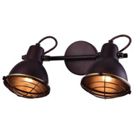 Zidna svjetiljka W10145-2, zlatna, 2xE27