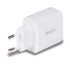 LINDY Punjač 73428, GaN, 65W, USB-C + USB-A, bijeli
