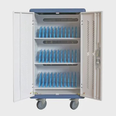 TECHLY Ventilirana kolica za punjenje, za 30 prijenosnika ili pametnih telefona, crna, siva