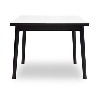 HAMMEL FURNITURE Crno-bijeli sklopivi blagovaonski stol u dekoru hrasta Single, 90 x 90 cm