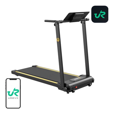 UREVO Traka za trčanje Foldi Mini, sklopiva, električna, crno-narančasta