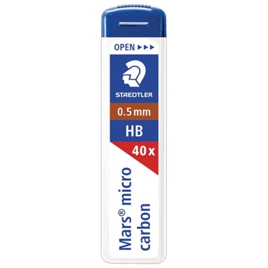 STAEDTLER Mine 0,5 mm HB Mars Micro Carbon 255 05-HB, 40 mina